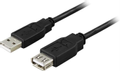 DELTACO USB 2.0 USB extension cable 2m Black