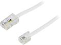 DELTACO Telephone cable - 1 m - white