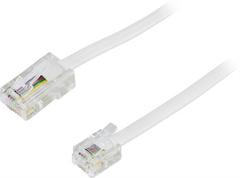 DELTACO Telephone cable - 1 m - white