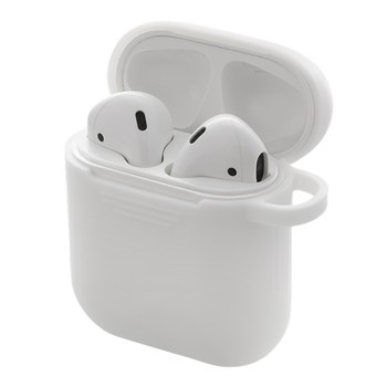 DELTACO AirPods Silicon Case, white (MCASE-AIRPS002)