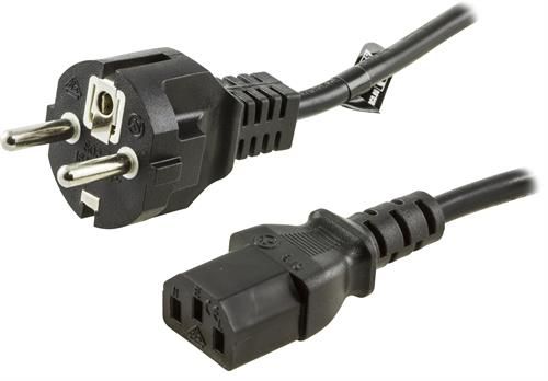 DELTACO Power CEE 7/7 (male) - Power IEC 60320 C13 Black 50cm (DEL-109M-50)
