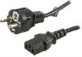 DELTACO Power CEE 7/7 (male) - Power IEC 60320 C13 Black 50cm