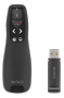 DELTACO Wireless presenter with laser pointer, up to 15m, black