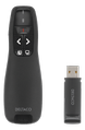 DELTACO Wireless presenter with laser pointer, up to 15m, black