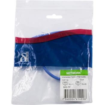 DELTACO U / UTP Cat5e patch cable 0.5m, blue (B05-TP)