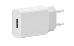 SIGN Wall Charger for iPhone, iPad, Android 1xUSB-A, 2,4A - White