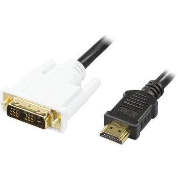 DELTACO Video cable HDMI / DVI 1m Black White (HDMI-110-K)