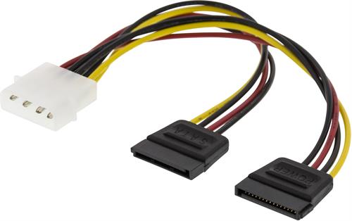 DELTACO Molex Til 2X Sata Adapter (SATA-S3)