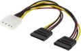 DELTACO 15 pin Serial ATA power (male) - 4-PIN internal power (male)