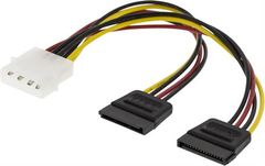 DELTACO 4pin Molex til 2xSata Strømadapter