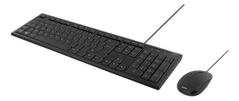 DELTACO Keyboard and mouse set, PAN Nordic, USB, Black