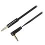 DELTACO audio cable, Angled 3.5mm male to 3.5mm male, 1m, black