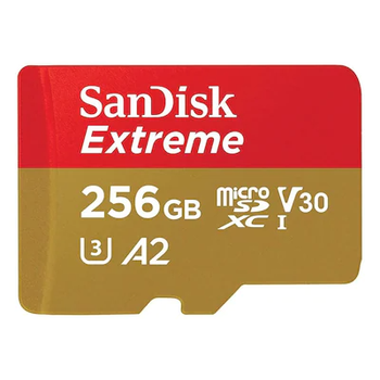 SANDISK Extreme microSD 256GB card for Mobile Gaming (SDSQXA1-256G-GN6GN)