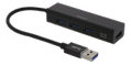 DELTACO USB 3.0 HUB, 4 porte, Sort