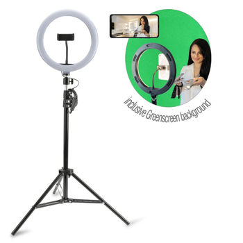 4smarts LoomiPod XL Tripod Selfie Ring Light LED & Green Screen (4S462709)