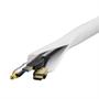 DELTACO cable sorting sock in nylon, Velcro, 3m, white