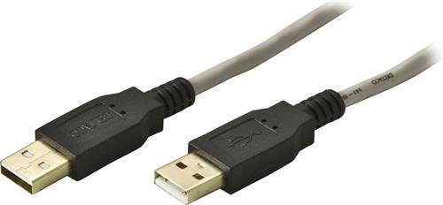 DELTACO USB 2.0 USB-cable 2m Black/ Grey (USB2-8-K)