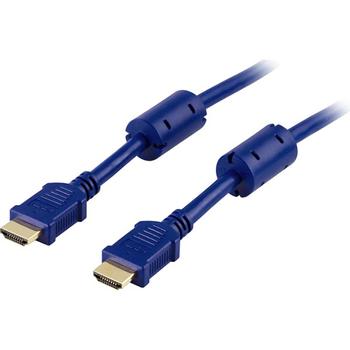 DELTACO HDMI cable, Premium High Speed HDMI with Ethernet, 2m, blue (HDMI-1020B)
