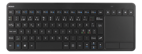 Deltaco TB-504 - tastatur - med styreplate - Pan Nordic - svart Inn-enhet (TB-504)