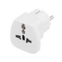 DELTACO travel adapter, UK / US / Italy / Switzerland - EU, 250V / 16A, grounded, white