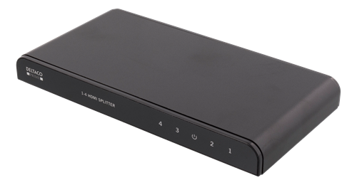 DELTACO HDMI-splitter 1 til 4 skärmar, HDMI 2.0, 4K, (LKV314-V2)