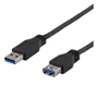 DELTACO USB-A 1m Forlengerkabel USB 3.1 Gen1 Hann/Hunn