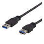 DELTACO USB3 extension cable 1m black