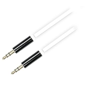 DELTACO audio cable, 3.5mm male to 3.5mm male, 1m, white (AUD-103)