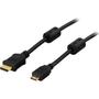 DELTACO HDMI with Ethernet cable HDMI 5m Black