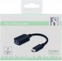 DELTACO USB-adapter, USB 3.1 type C male - type A female, Gen 1, black