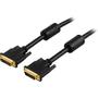 DELTACO DVI monitor cable Dual Link, DVI-I male-male 2m, black