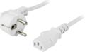 DELTACO Power CEE 7/7 (male) - Power IEC 60320 C13 White 5m
