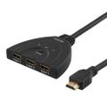 DELTACO HDMI Pigtail Switch, automatiskt/manuell HDMI-switch, tre  till en, sv