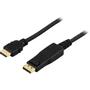 DELTACO DisplayPort for HDMI monitor cable, 20-pin male-male