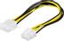DELTACO Power 8 pin EPS12 V (male) - Power 8 pin EPS12 V (female) 25cm