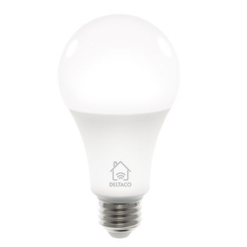 DELTACO SMART HOME LED-älylamppu,  E27, WiFi, 9W, 2700K-6500K,  himmenn. (SH-LE27W)