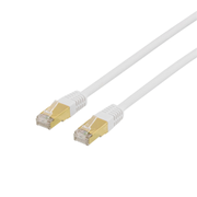 Deltaco STP-703V - Koblingskabel - RJ-45 (hann) til RJ-45 (hann) - 30 cm - SF/FTP - CAT 7 - hvit