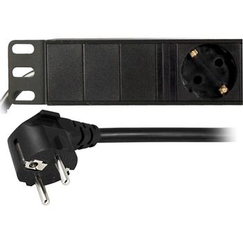 DELTACO Cable frog branches with 6xCEE 7/4 socket, 1xCEE 7/7, prick protection,  black (W1D-08ENDC)