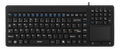 DELTACO Keyboard with touchpad, IP68, 104 keys, black