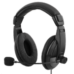 DELTACO Stereo Headset, USB, 40mm element, Black (HL-57)