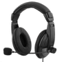 DELTACO Stereo Headset, USB, 40mm element, Black