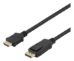 DELTACO Video cable DisplayPort / HDMI 10m Black