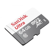 SANDISK 64GB Ultra microSDXC+SD Adapter (SDSQUNR-064G-GN3MA)