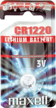 MAXELL knappcellsbatteri,  CR1220, Lithium, 3V, 1-pack (11238200)