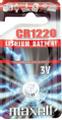 MAXELL knappcellsbatteri, CR1220, Lithium, 3V, 1-pack