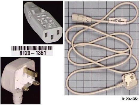 HP UK power cord for HP (8120-1351)