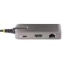 STARTECH StarTech.com USB-C Multiport Adapter 4K 60Hz HDMI HDR 2 Port 5Gbps USB 3.0 Hub 100W Power Delivery Pass-Through (103B-USBC-MULTIPORT)