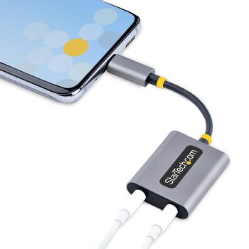 STARTECH USB-C HEADPHONE SPLITTER - USB C TO DUAL 3.5MM AUDIO ADAPTER CABL (USBC-AUDIO-SPLITTER)