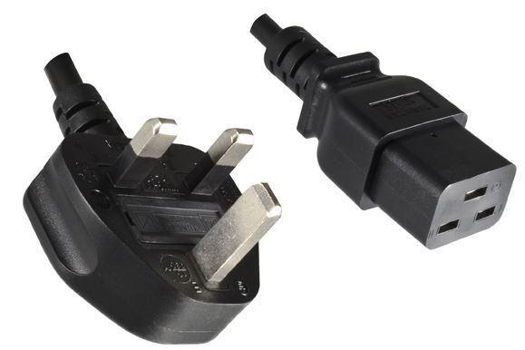 MicroConnect strømkabel - Type G til IEC 60320 C19 - 1.8 m