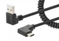 MANHATTAN MH USB Type-A Male to Type-C Male, 1 m Tangle-Resistant Curl